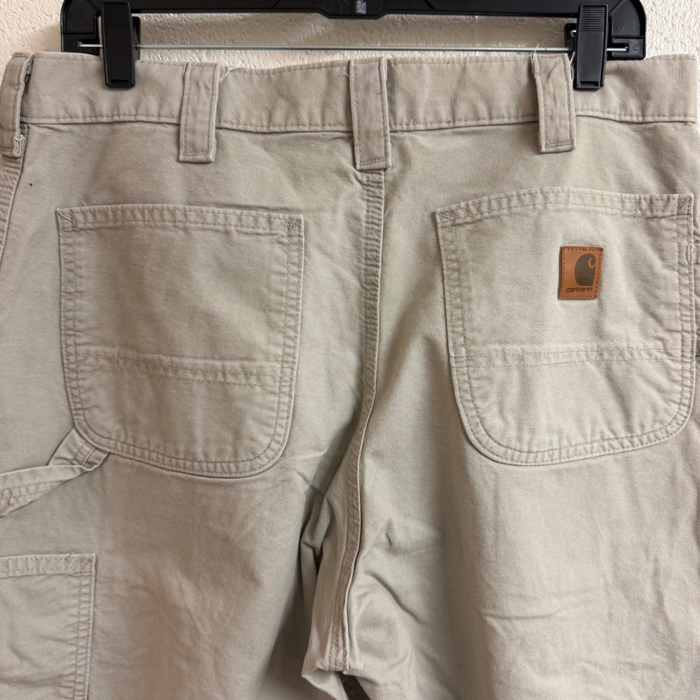 Carhartt Mens B151-TAN Original Dungaree Fit Canvas Work Pants 34x30 Tan Cotton - Picture 6 of 9